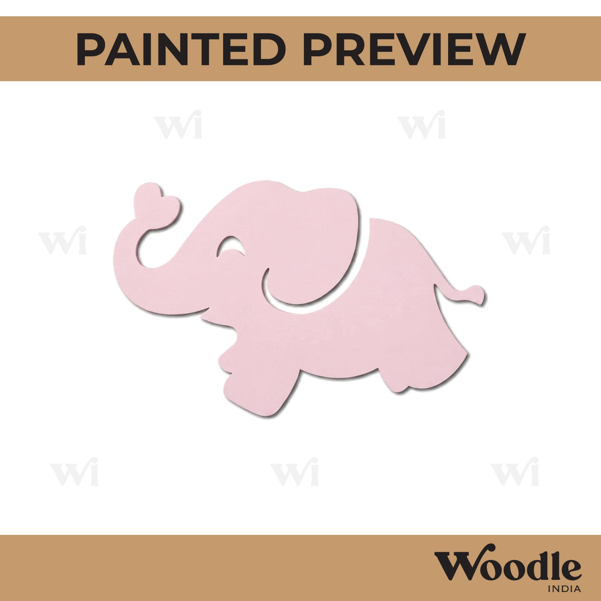 Elephant Cutout MDF Design 11