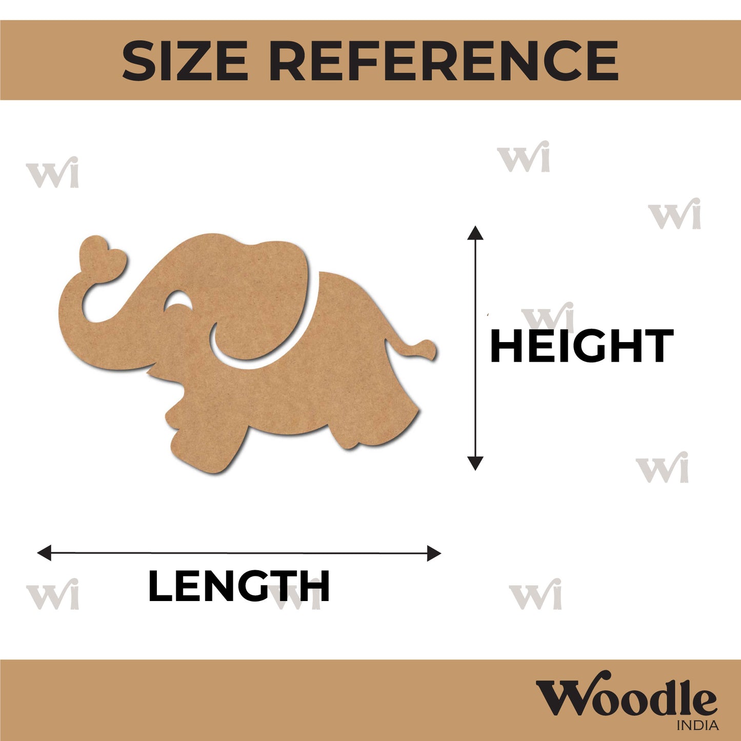 Elephant Cutout MDF Design 11
