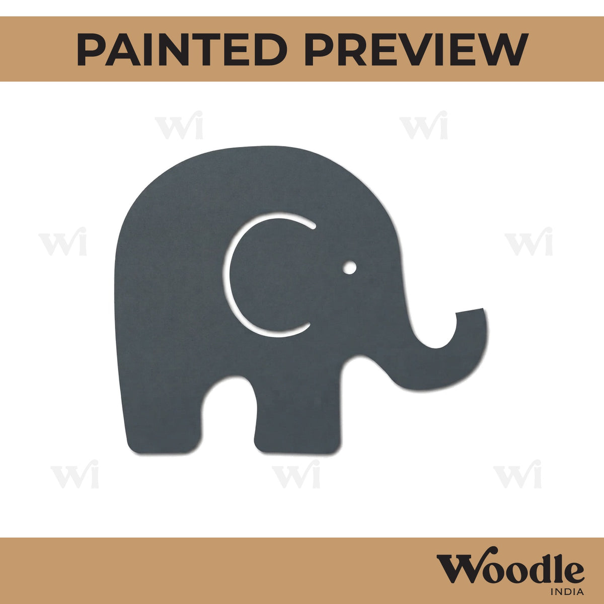Elephant Cutout MDF Design 12