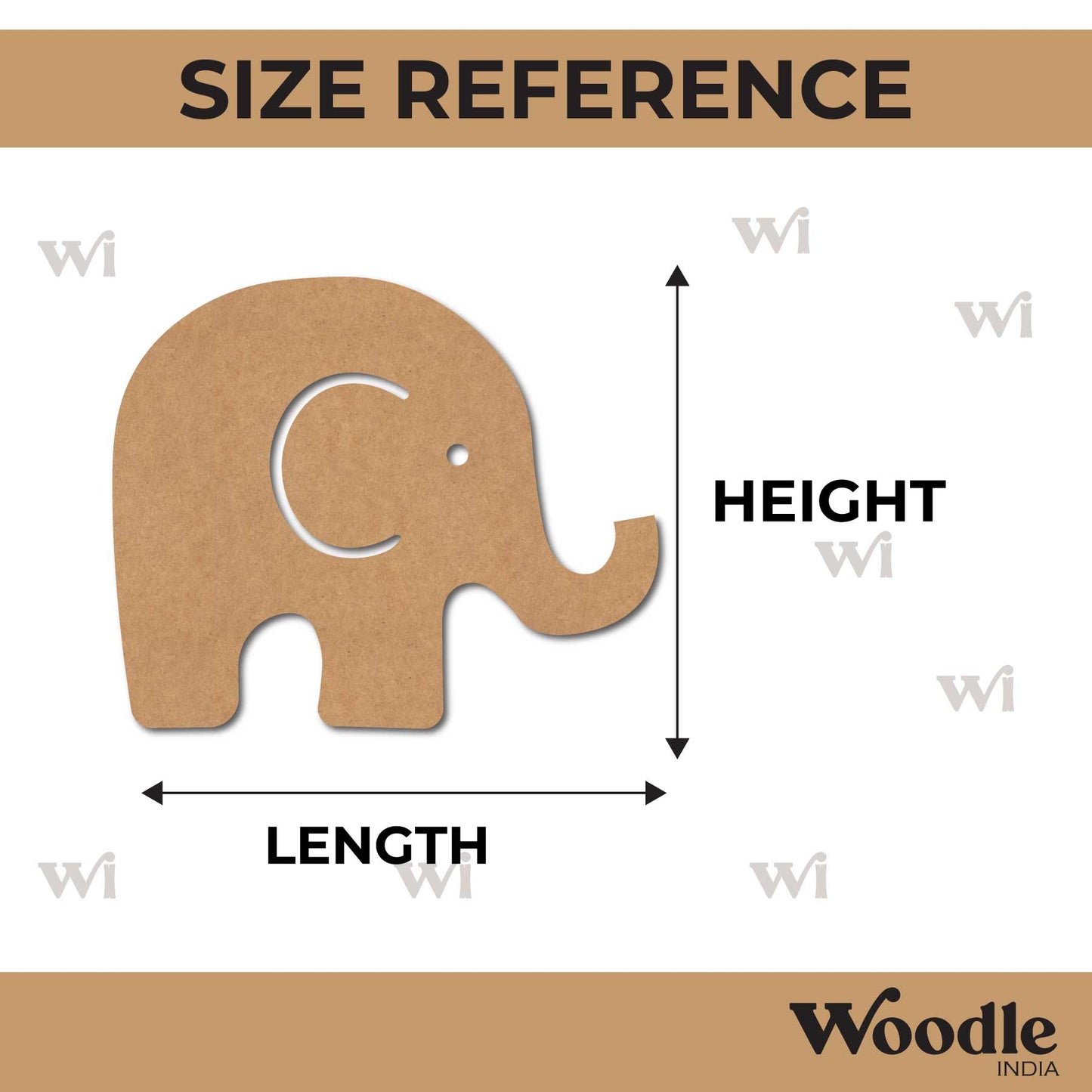 Elephant Cutout MDF Design 12