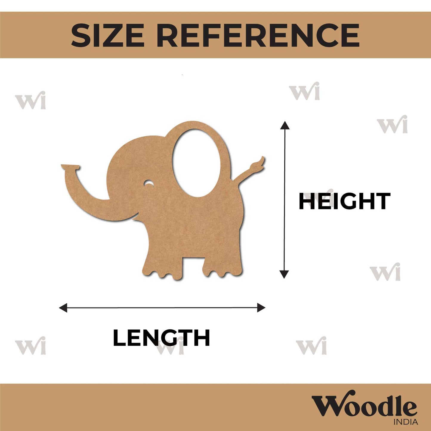 Elephant Cutout MDF Design 14