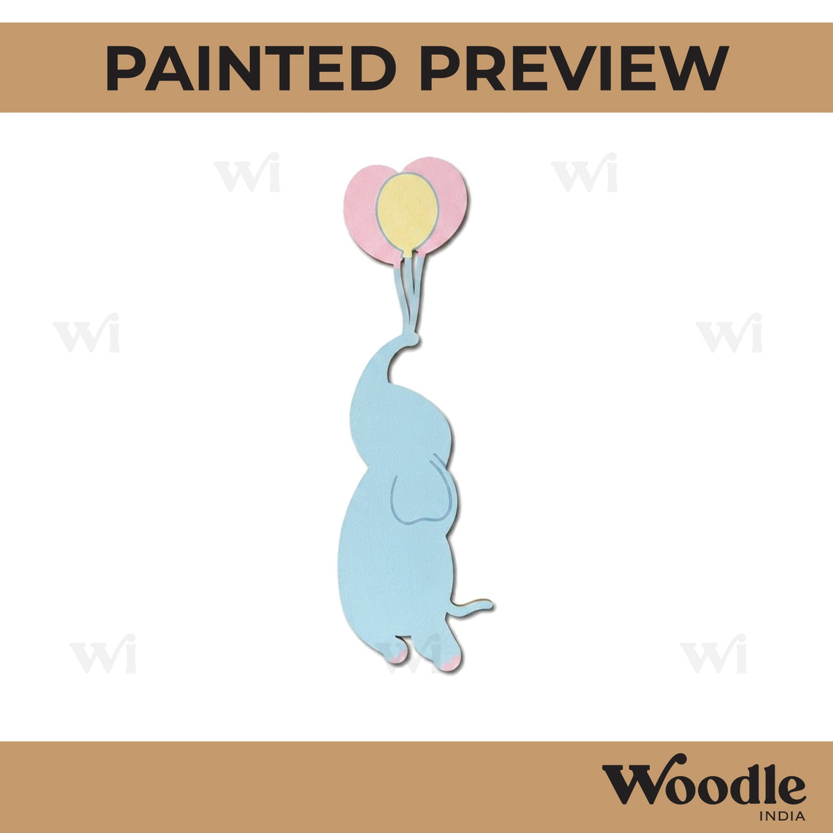 Elephant Cutout MDF Design 5