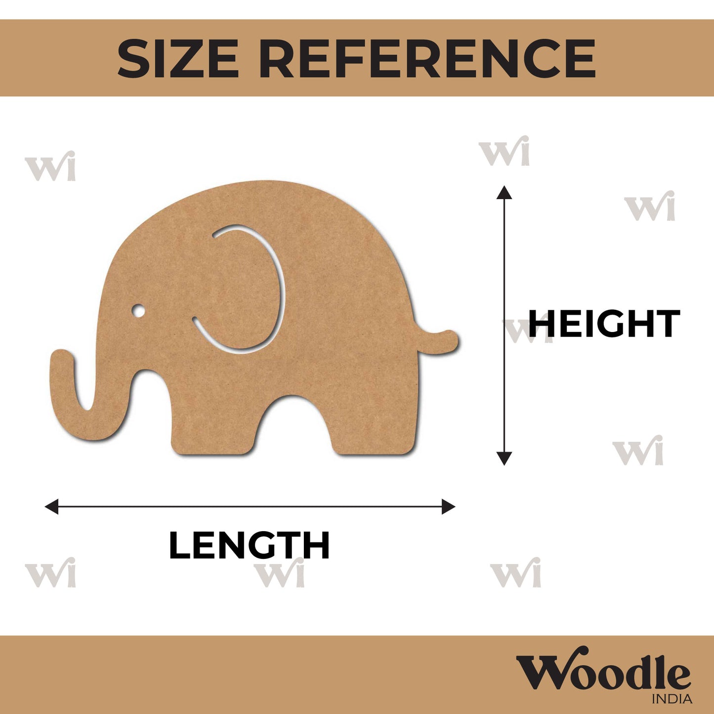 Elephant Cutout MDF Design 7