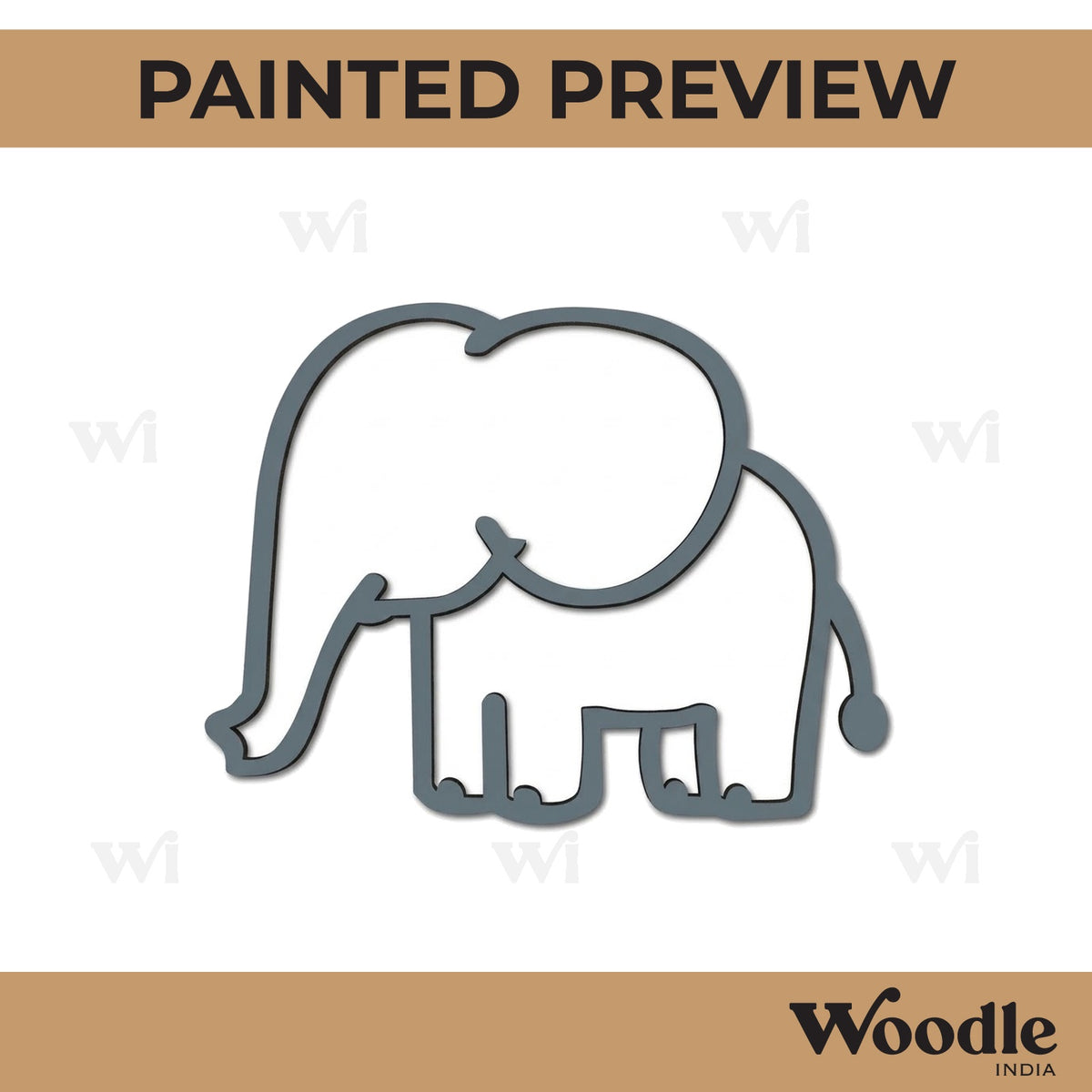 Elephant Cutout MDF Design 8