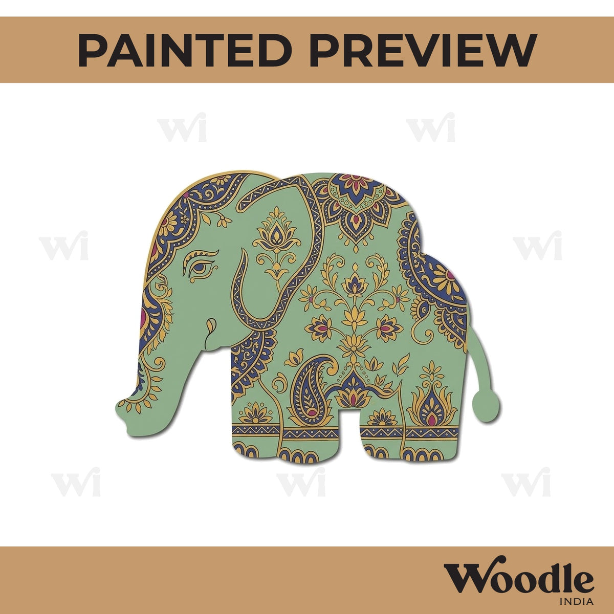 Elephant Cutout MDF Design 9