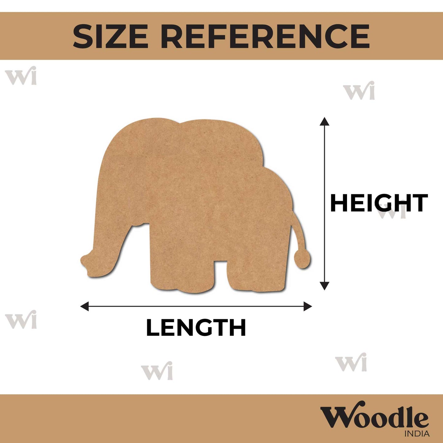 Elephant Cutout MDF Design 9