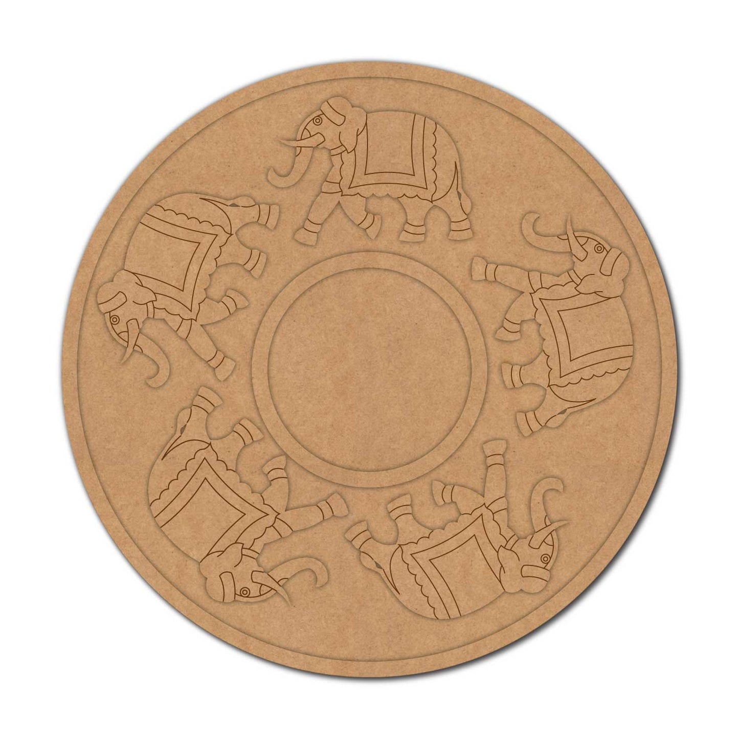 Elephant Diya Tealight Holder Pre Marked MDF Design 2
