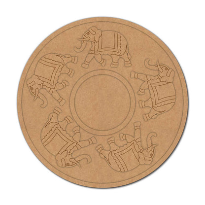 Elephant Diya Tealight Holder Pre Marked MDF Design 2