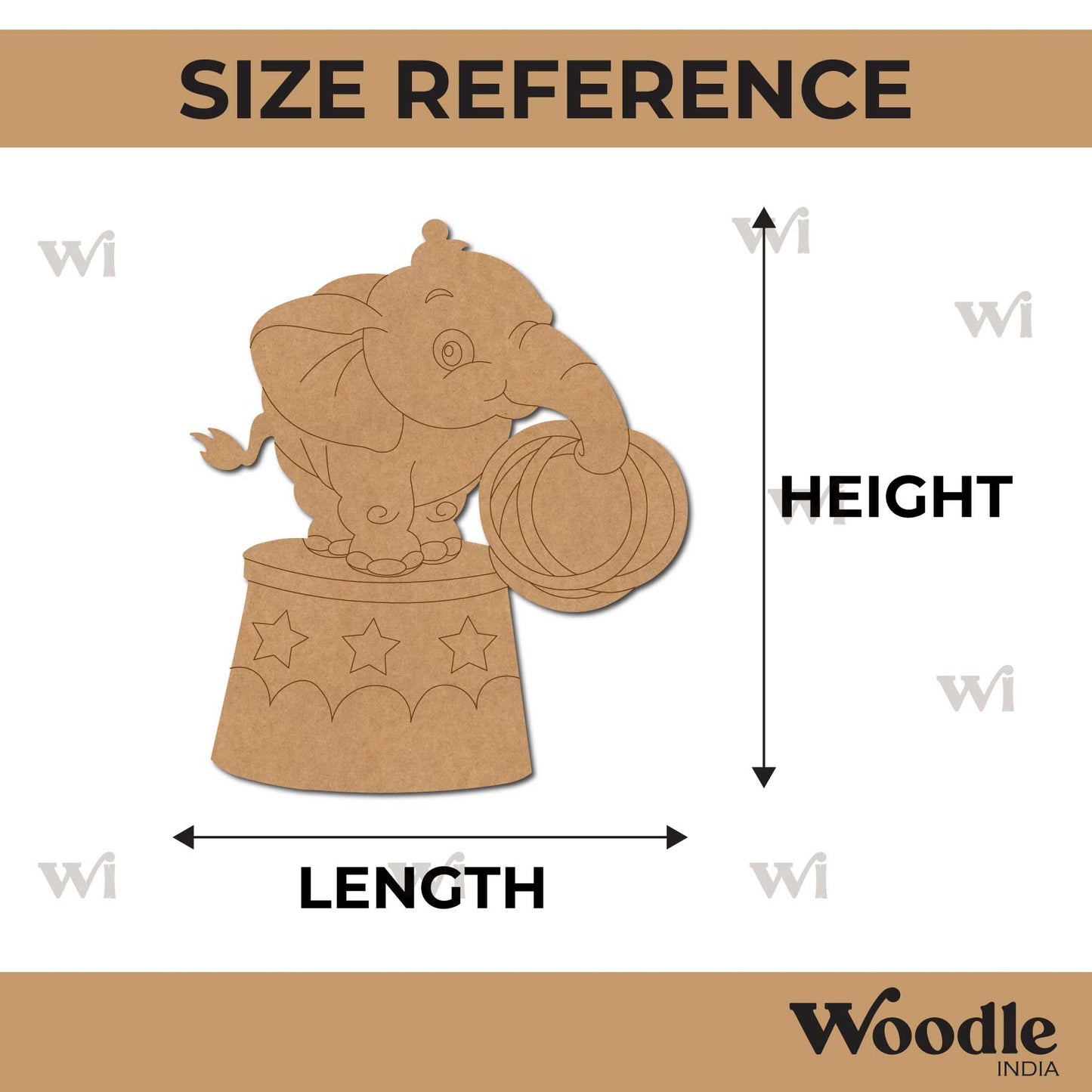 Elephant In Carnival Circus Pre Marked MDF Design 2