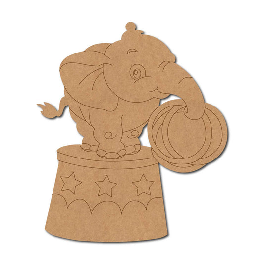 Elephant In Carnival Circus Pre Marked MDF Design 2
