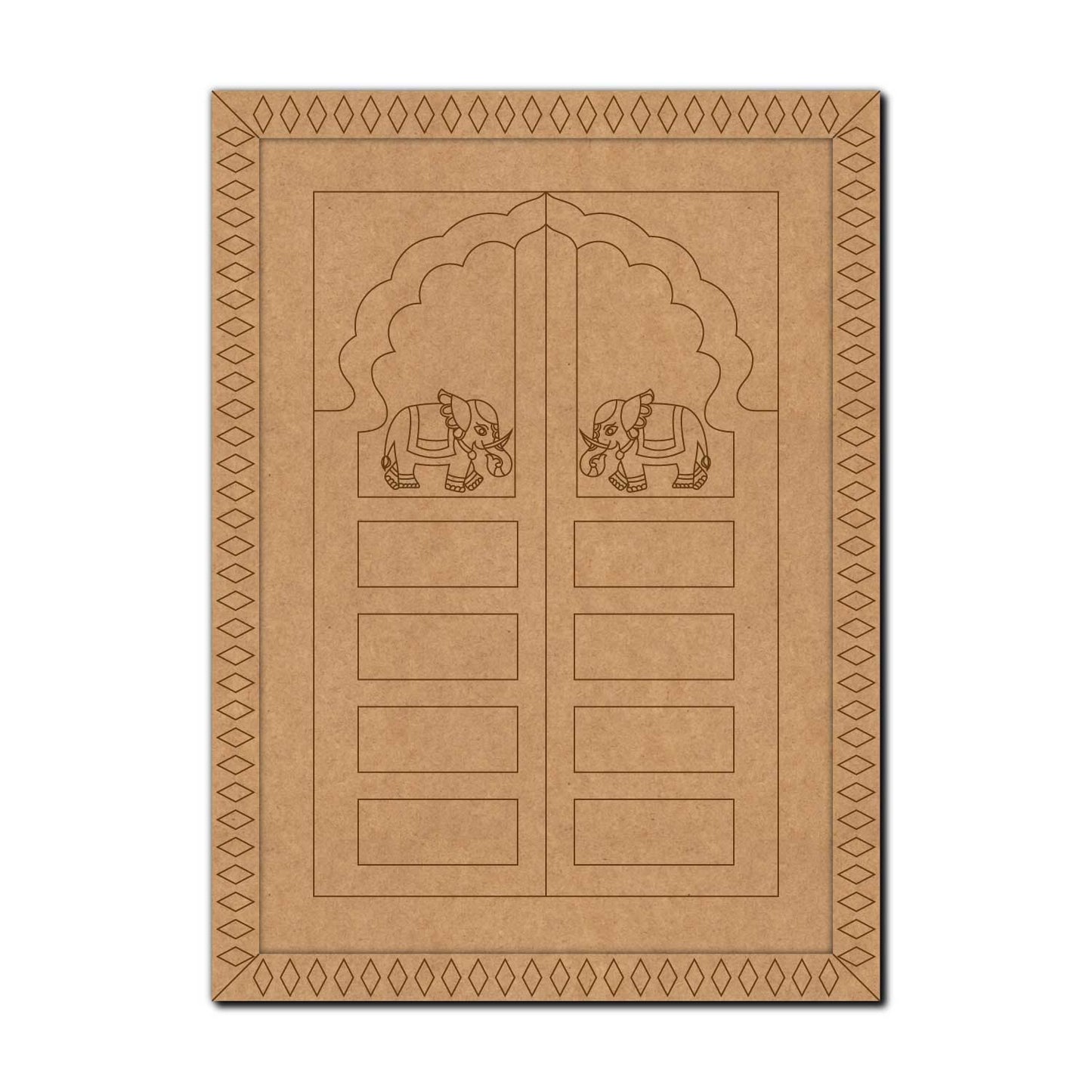 Elephant Jharokha Gaj Dwar Pre Marked MDF Design 1