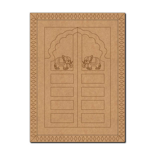 Elephant Jharokha Gaj Dwar Pre Marked MDF Design 1