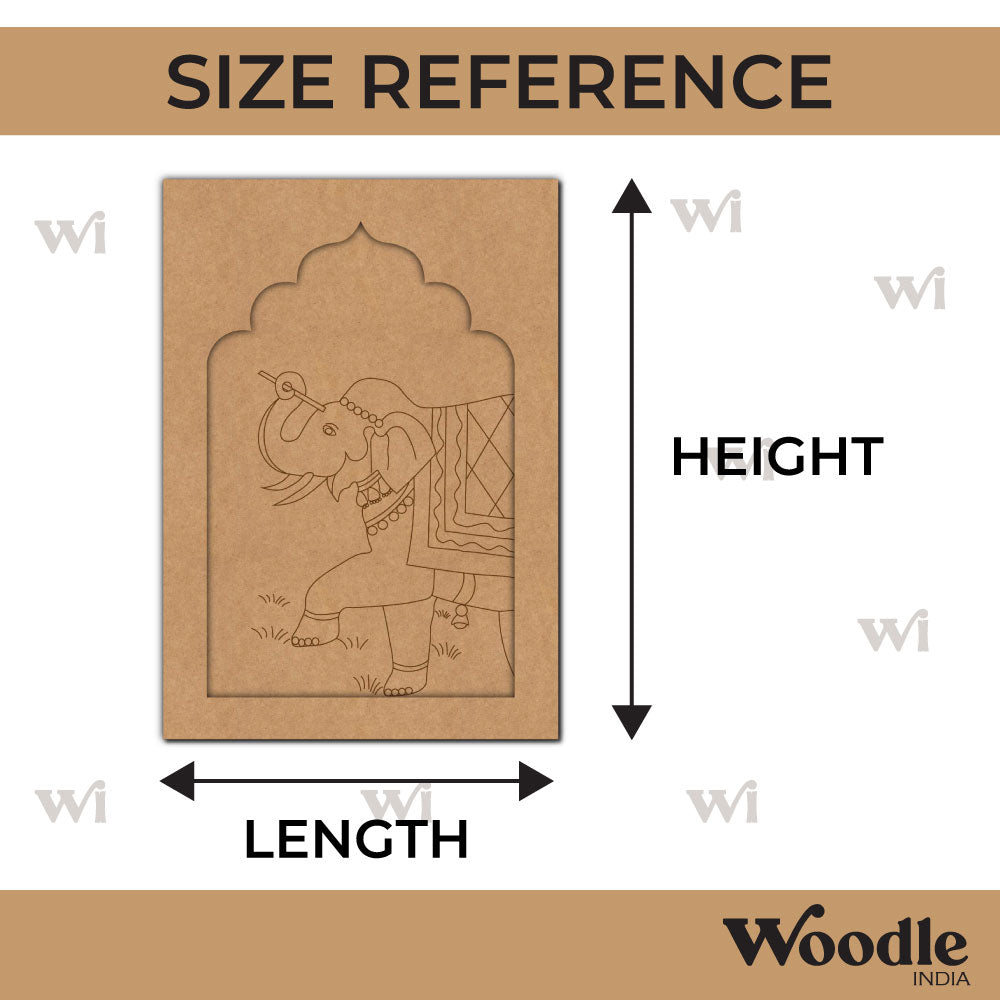 Elephant Jharokha Pre Marked MDF Design 2