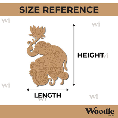 Elephant Lotus Pre Marked MDF Design 1