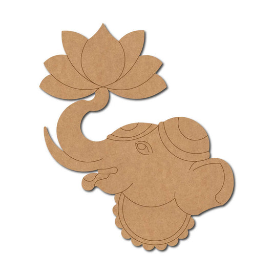 Elephant Lotus Pre Marked MDF Design 2