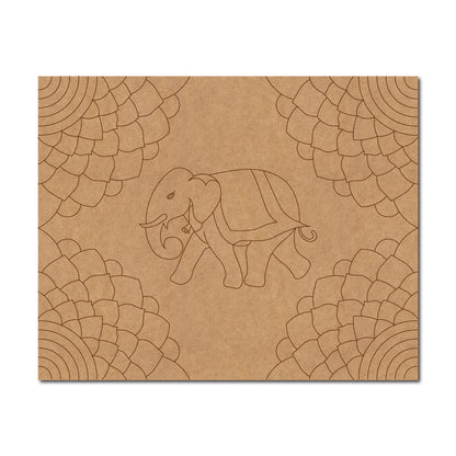 Elephant Mandala Pre Marked Base MDF Design 1