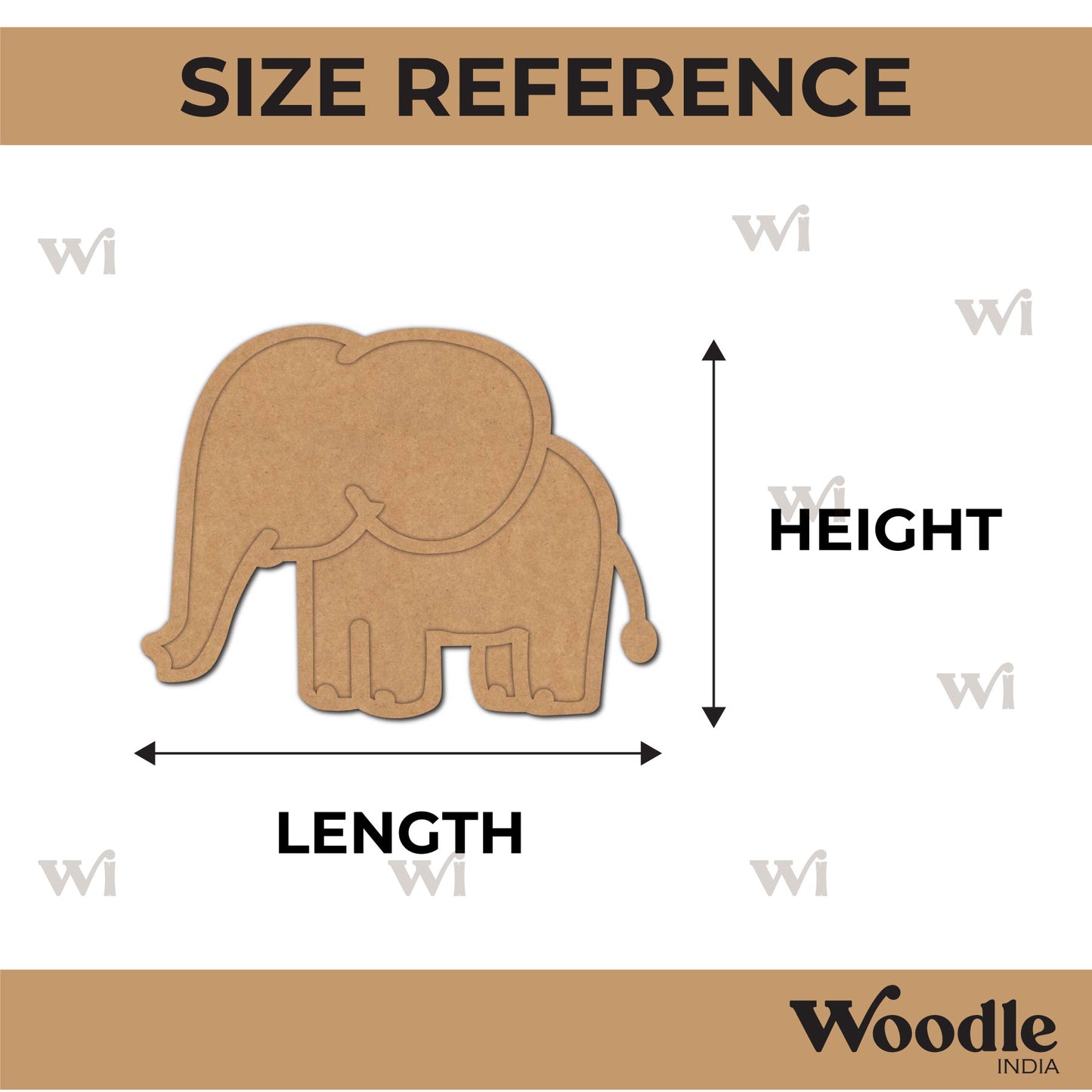 Elephant Mosaic Art MDF Design 1
