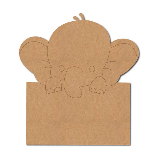 Elephant Nameplate Pre Marked MDF Design 1