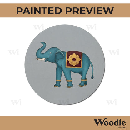 Elephant Pre Marked Round MDF Design 1