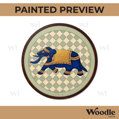 Elephant Pre Marked Round MDF Design 2