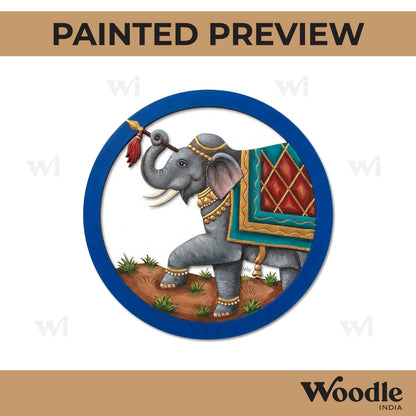 Elephant Pre Marked Round MDF Design 3
