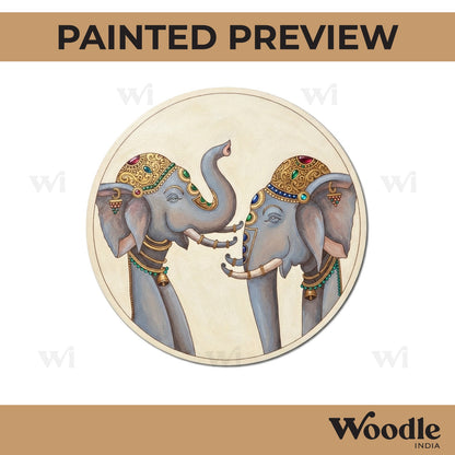 Elephant Pre Marked Round MDF Design 4