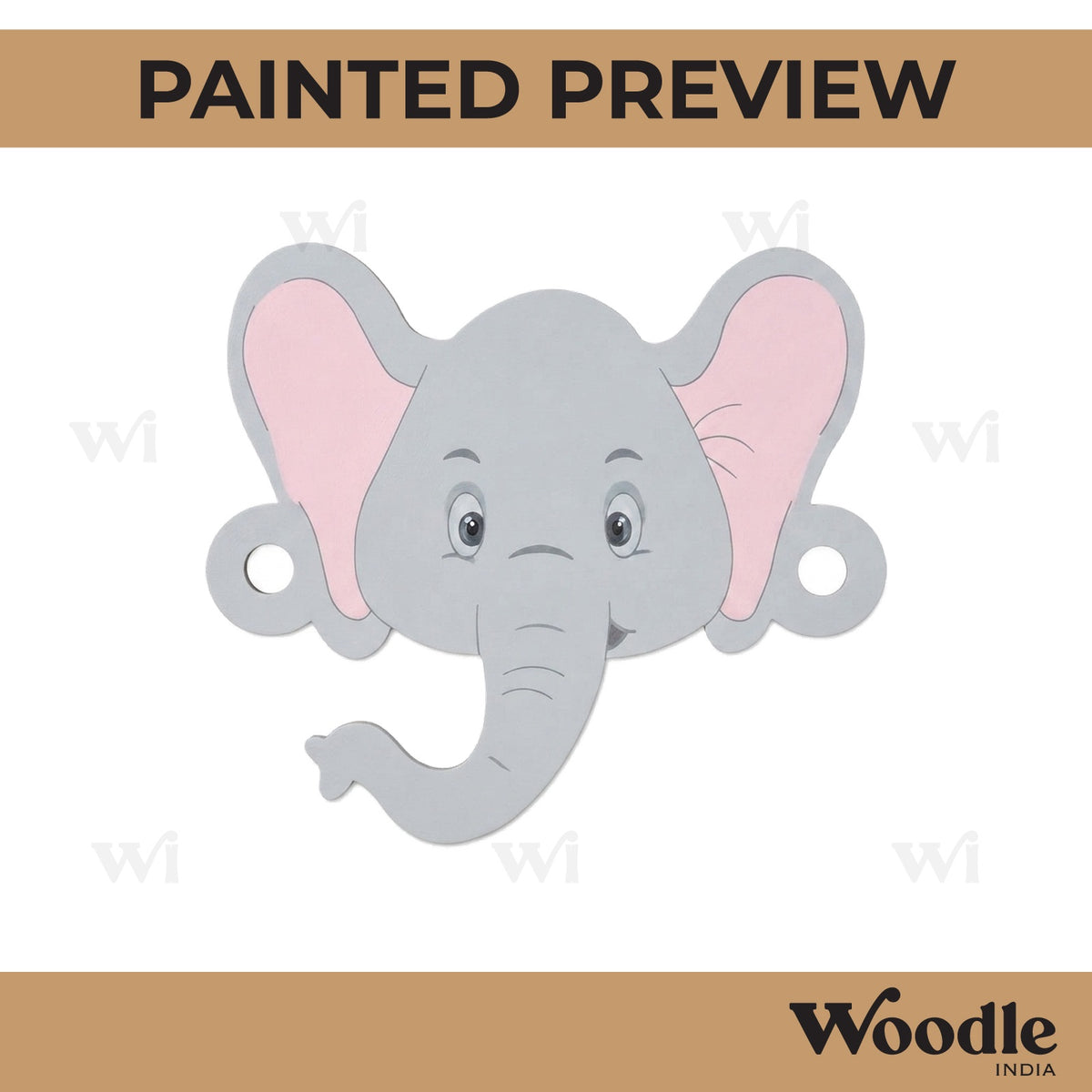 Elephant Rakhi Pre Marked MDF Design 1