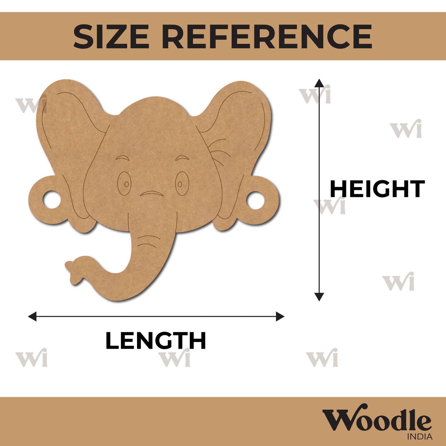 Elephant Rakhi Pre Marked MDF Design 1