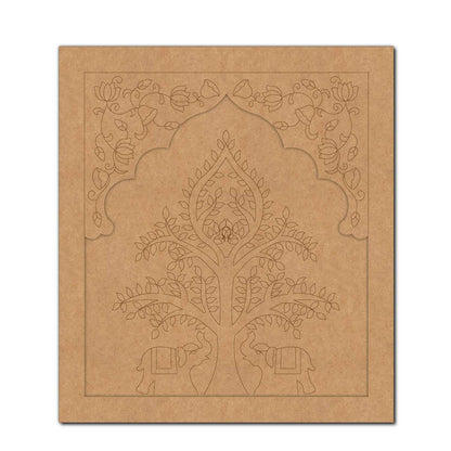 Elephant Tree Jharokha Pre Marked MDF Design 1