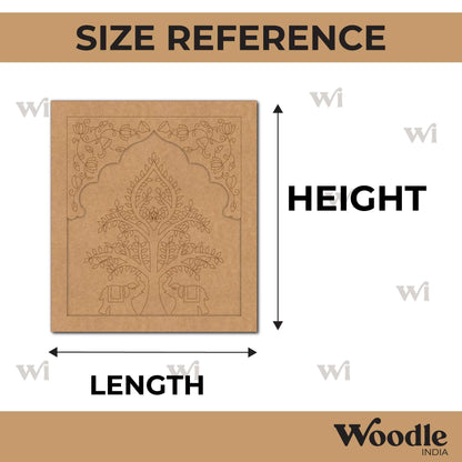 Elephant Tree Jharokha Pre Marked MDF Design 1