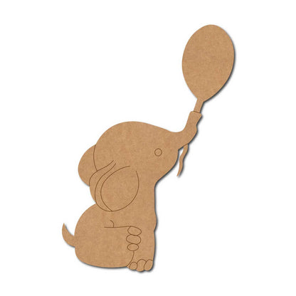 Elephant With Balloon Pre Marked MDF Design 2