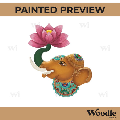 Elephant Lotus Pre Marked MDF Design 2