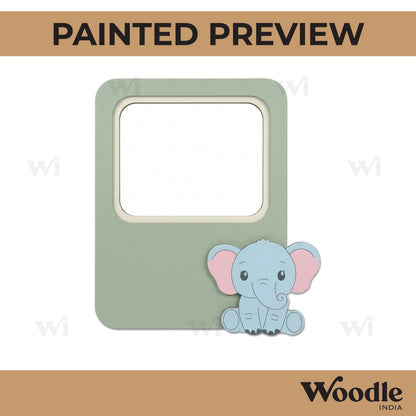Elephant Three Layered Photo Magnet MDF Design 1