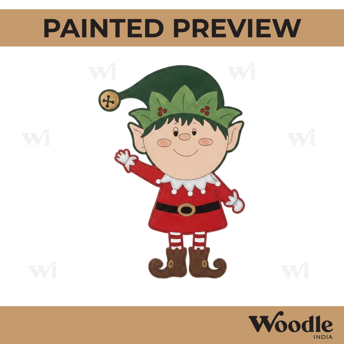 Elf Christmas Pre Marked MDF Design 1