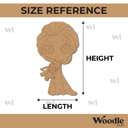 Elsa Holding Olaf Frozen Pre Marked MDF Design 1