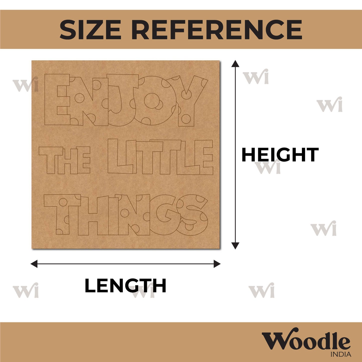 Enjoy The Little Things Pre Marked Base MDF Design 2