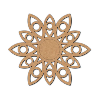 Evil Eye Diya Tealight Holder MDF Design 2