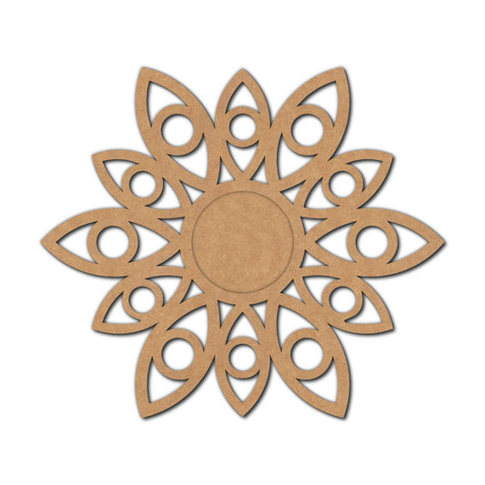 Evil Eye Diya Tealight Holder MDF Design 2