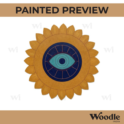 Evil Eye Flower Pre Marked Base MDF Design 1