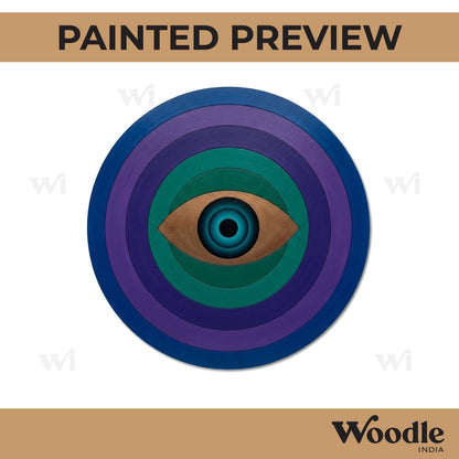 Evil Eye Pre Marked Round MDF Design 10