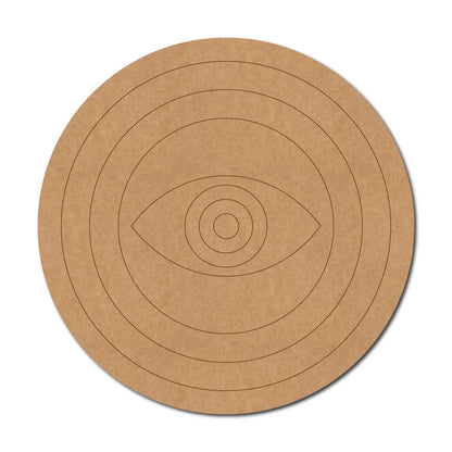 Evil Eye Pre Marked Round MDF Design 10