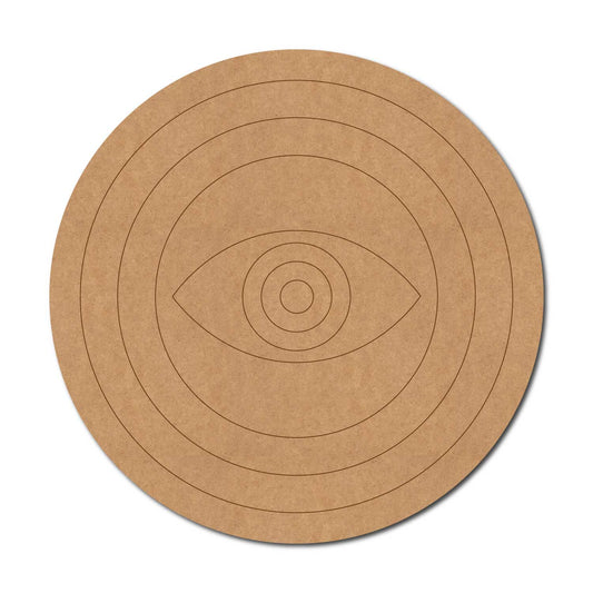 Evil Eye Pre Marked Round MDF Design 10