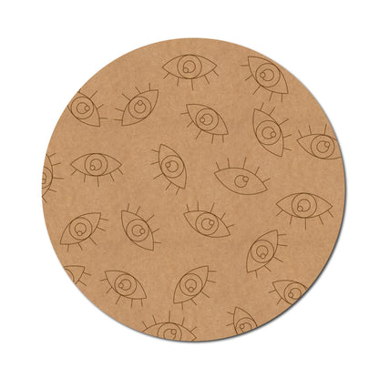 Evil Eye Pre Marked Round MDF Design 3