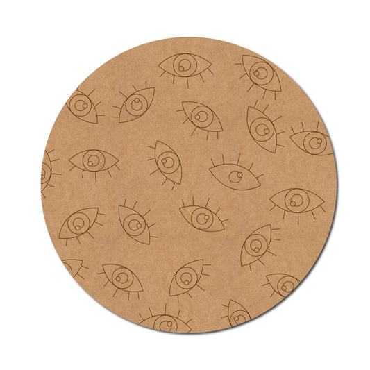 Evil Eye Pre Marked Round MDF Design 3