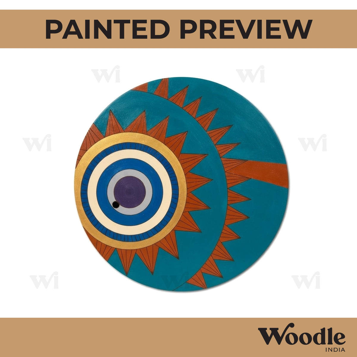 Evil Eye Pre Marked Round MDF Design 5