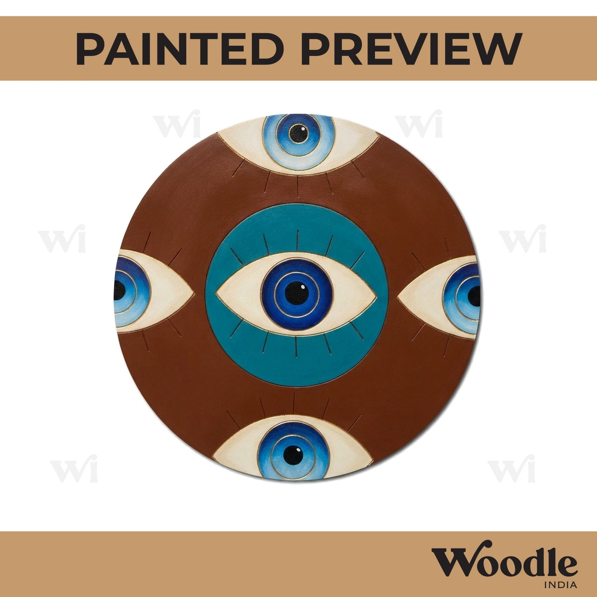 Evil Eye Pre Marked Round MDF Design 8