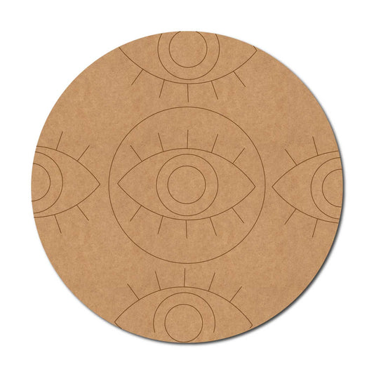 Evil Eye Pre Marked Round MDF Design 9