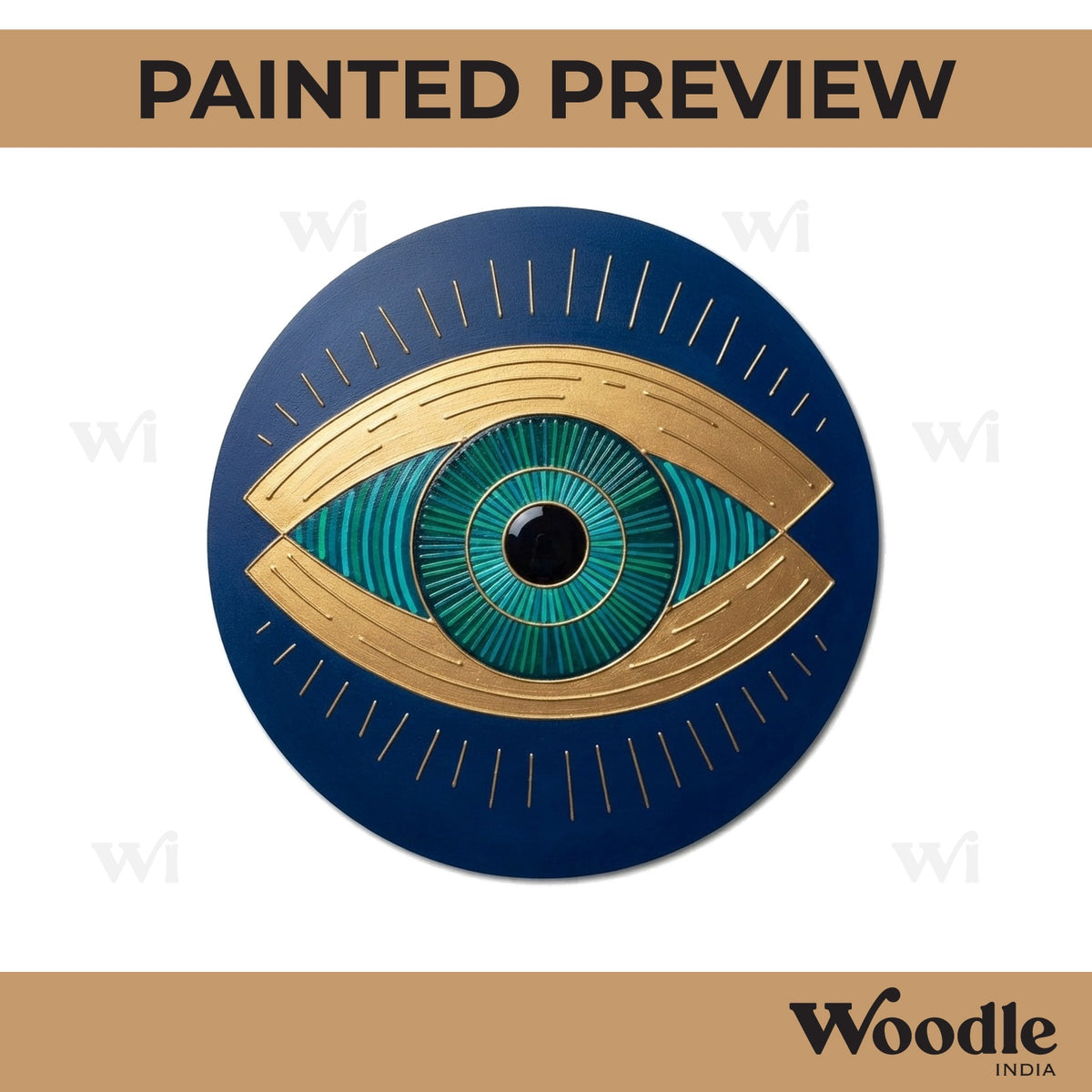 Evil Eye Pre Marked Round MDF Design 9