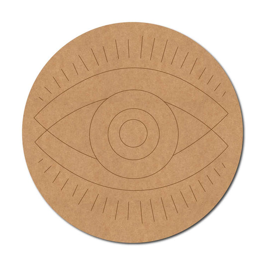 Evil Eye Pre Marked Round MDF Design 10