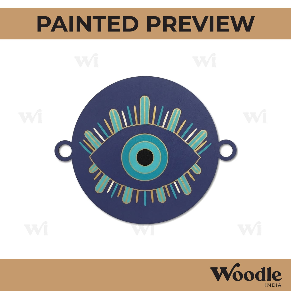 Evil Eye Rakhi Pre Marked MDF Design 1